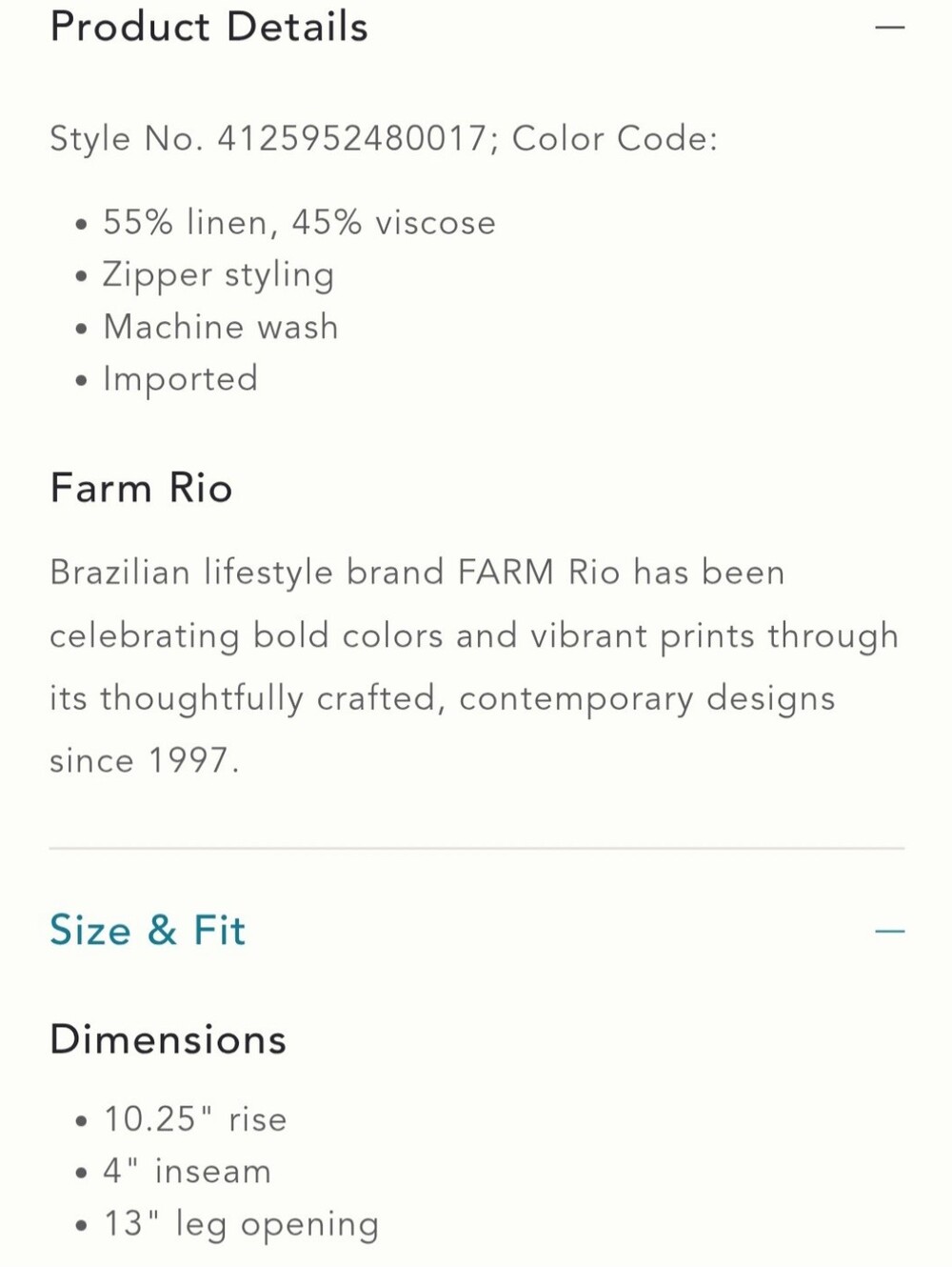 New Farm Rio For ANTHROPOLOGIE beautiful Skort. NWT - Picture 5 of 5